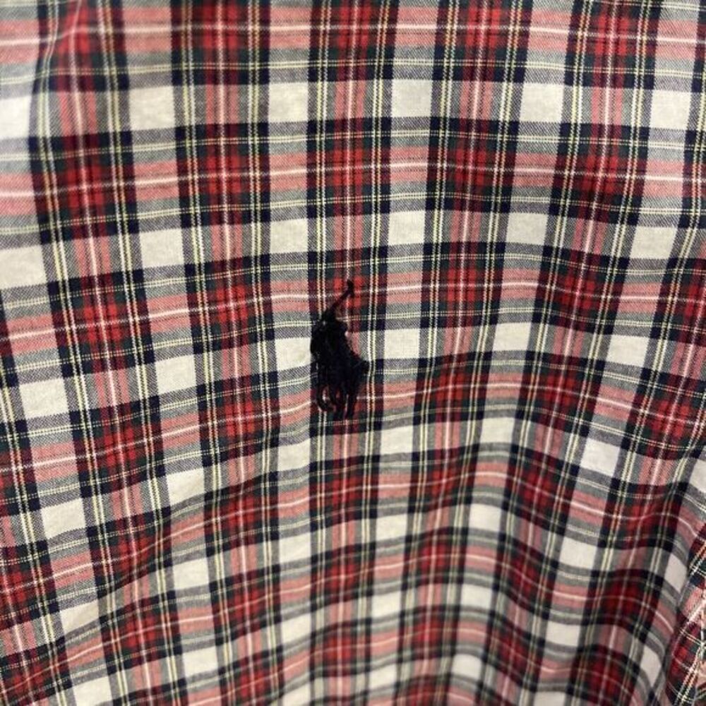 Ralph Lauren Boys XL (18-20)‎ Plaid Long Sleeve Button Down Holiday Christmas - Picture 2 of 4